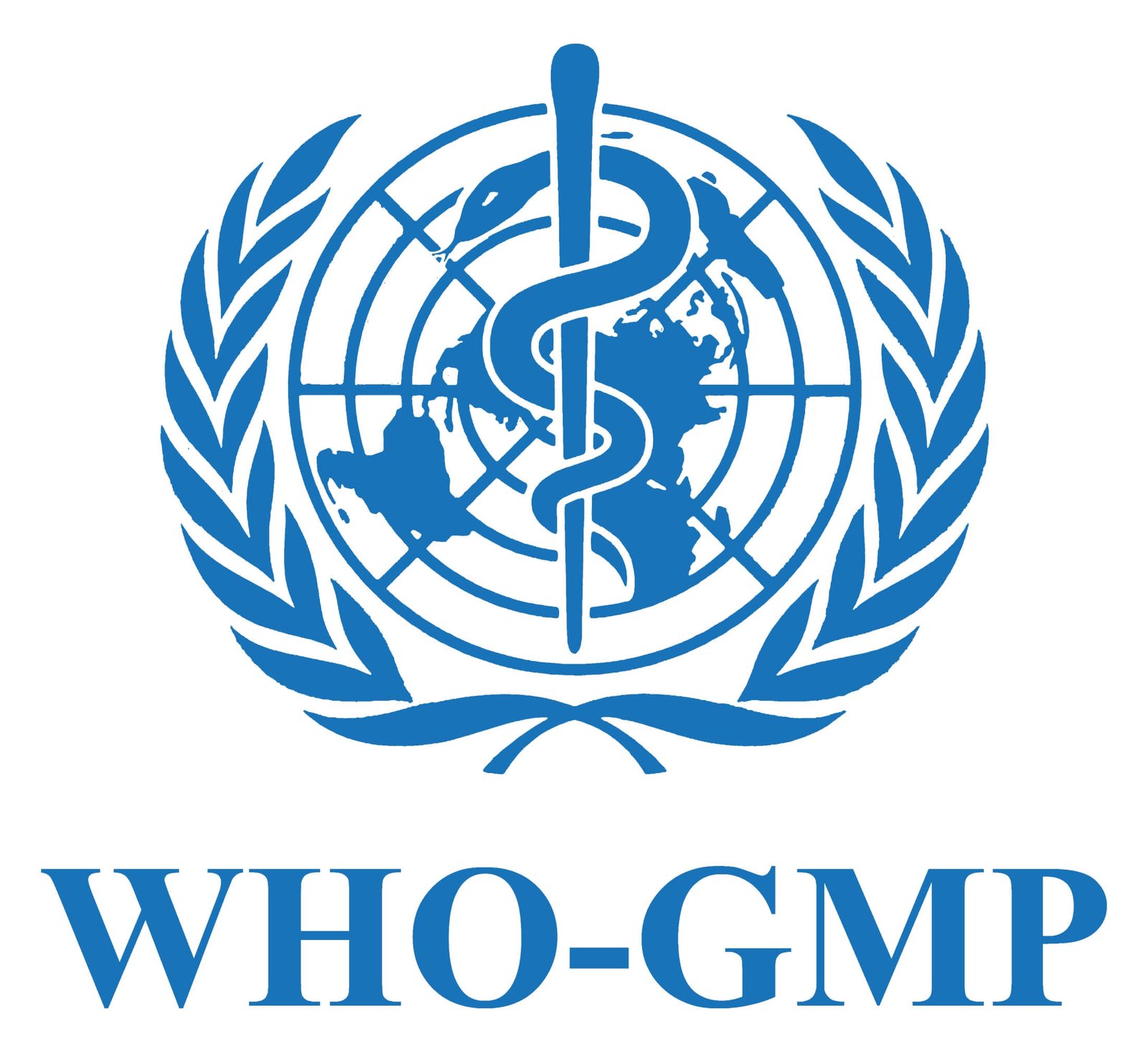WHO GMP certified manufacturing logo